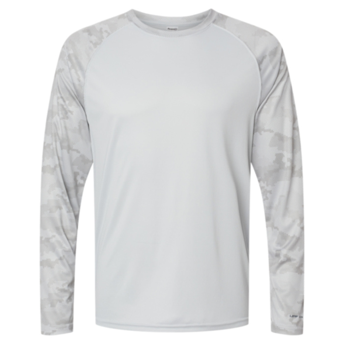Unisex Cayman Performance Camo Colorblocked Long Sleeve T-Shirt Thumbnail
