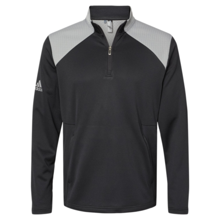 Men's Textured Mixed Media Quarter-Zip Pullover Thumbnail