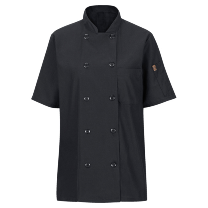 Women's Mimix™ Short Sleeve Chef Coat with OilBlok Thumbnail