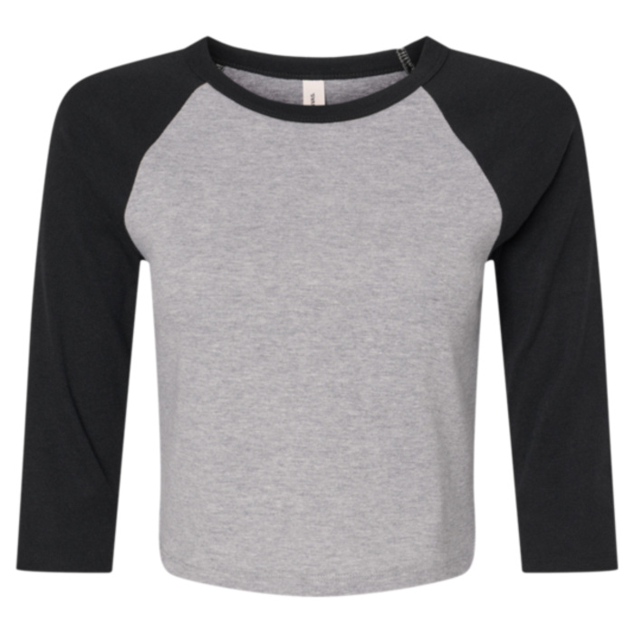 Women's Micro Rib Three-Quarter Raglan Sleeve Baby Tee Thumbnail