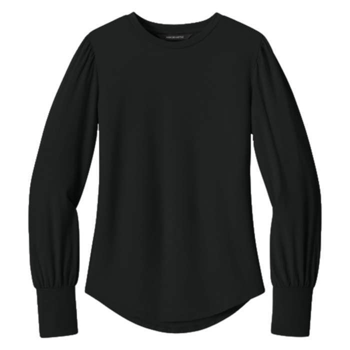 Women's Stretch Jersey Long Sleeve Blouson Top Thumbnail