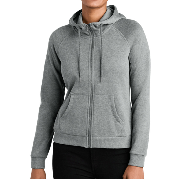 Women's Organic CVC Fleece Full Zip Hoodie Thumbnail