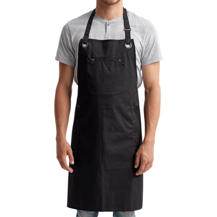 Barley Contrast Stitch Recycled Bib Apron Thumbnail