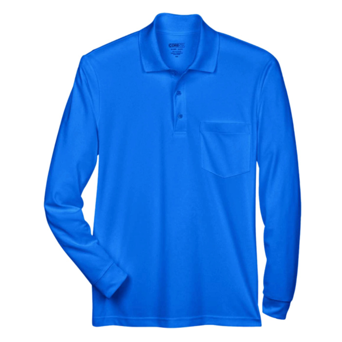 Men's Pinnacle Performance Long Sleeve Piqué Polo with Pocket Thumbnail