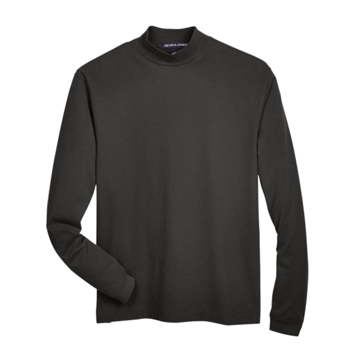 Unisex Sueded Jersey Mock Neck T-Shirt Thumbnail