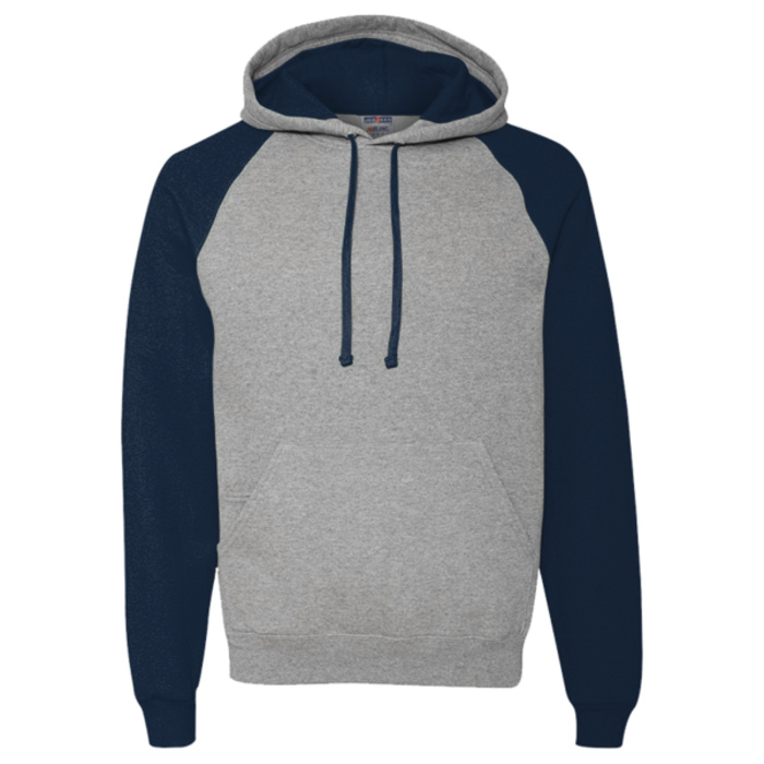 Unisex NuBlend ® Colorblock Raglan Hoodie Sweatshirt Thumbnail