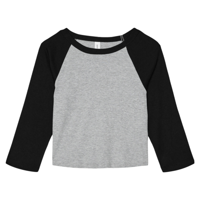 Women's Micro Rib 3/4 Raglan Baby Tee Thumbnail