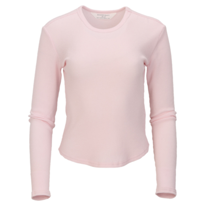 Women's Waffle Knit Baby Long Sleeve T-Shirt Thumbnail