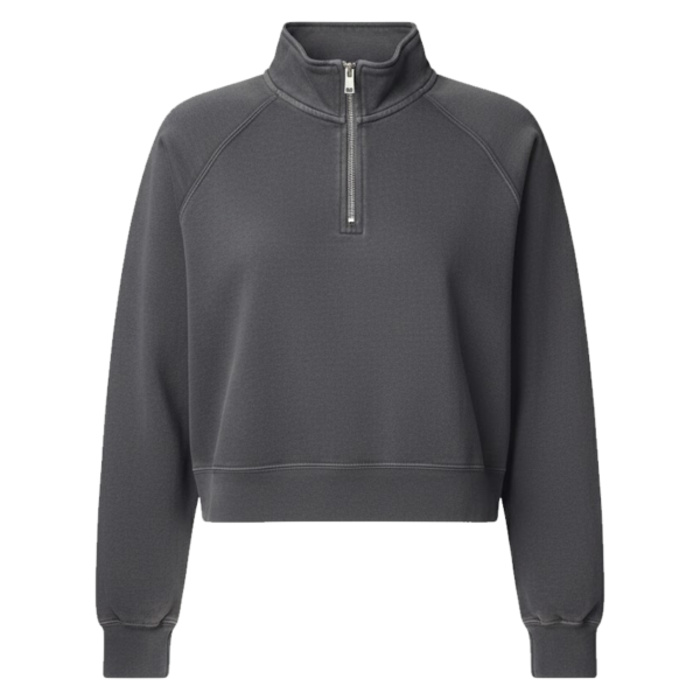 Women's Garment-Dyed Mid-Length Quarter-Zip Sweatshirt Thumbnail