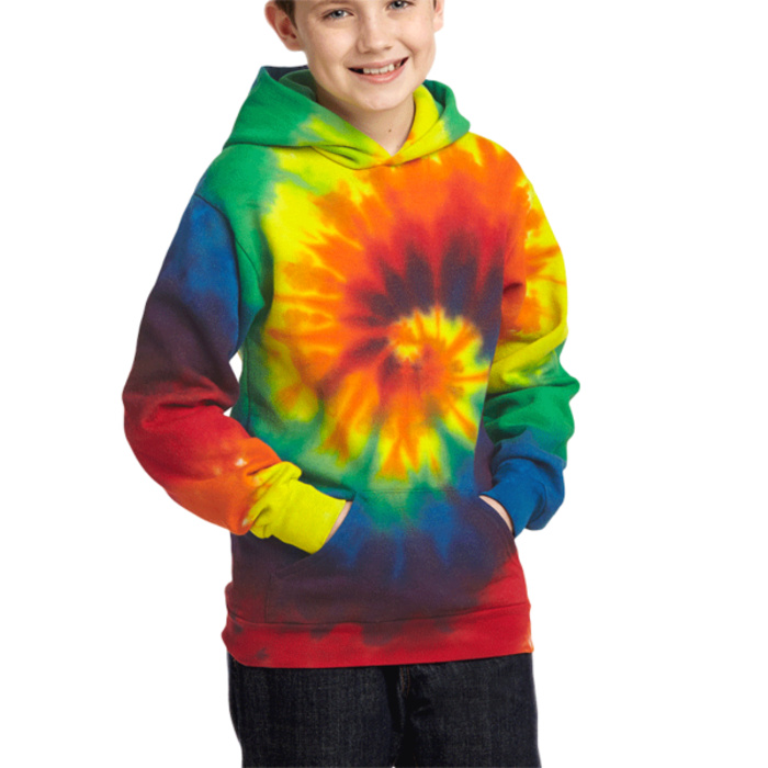 Youth Tie Dye Pullover Hooded Sweatshirt Thumbnail