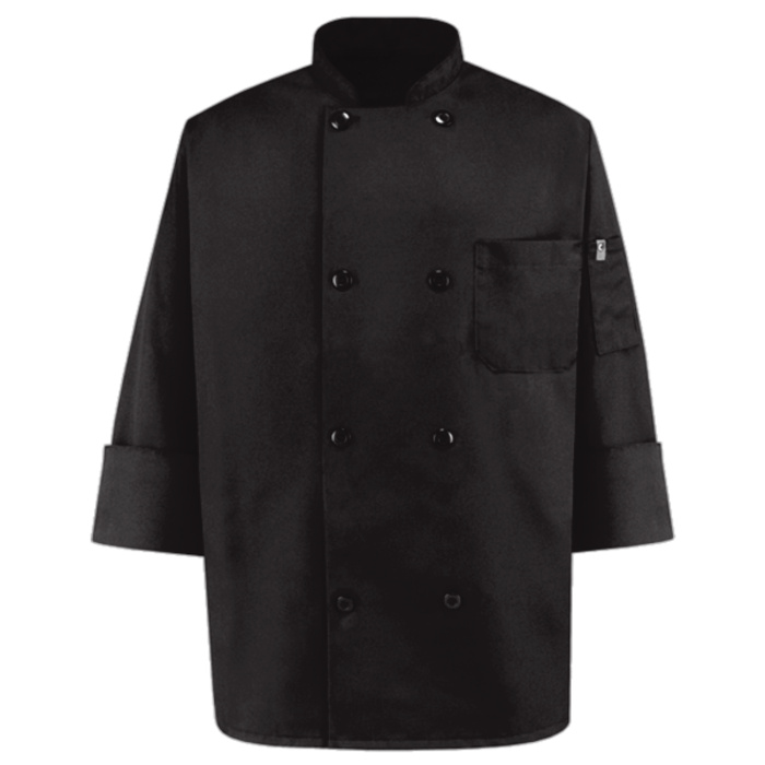 Black Traditional Chef Coat Thumbnail
