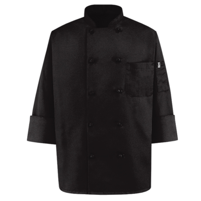 Black Knot Button Chef Coat Thumbnail