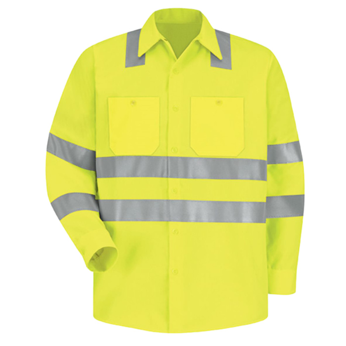 Men's High Visibility Safety Long Sleeve Work Shirt Thumbnail