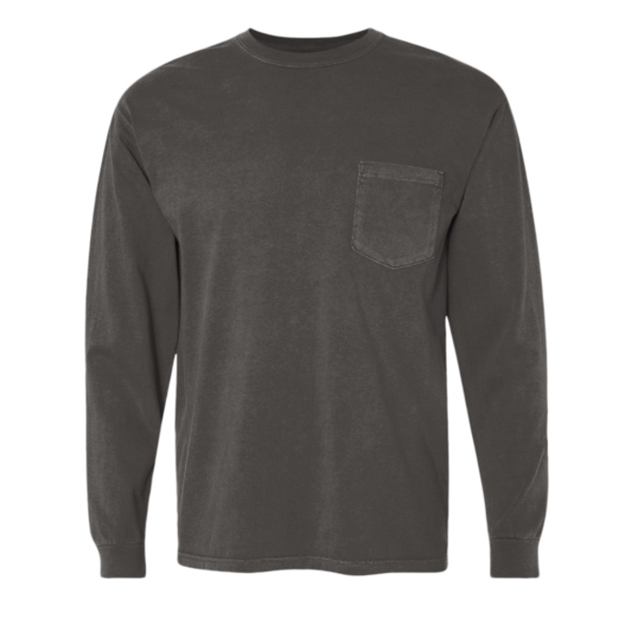 Unisex Garment-Dyed Heavyweight Long Sleeve Pocket T-Shirt Thumbnail