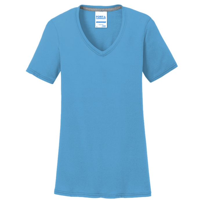 Women's Performance Blend V Neck Tee Thumbnail