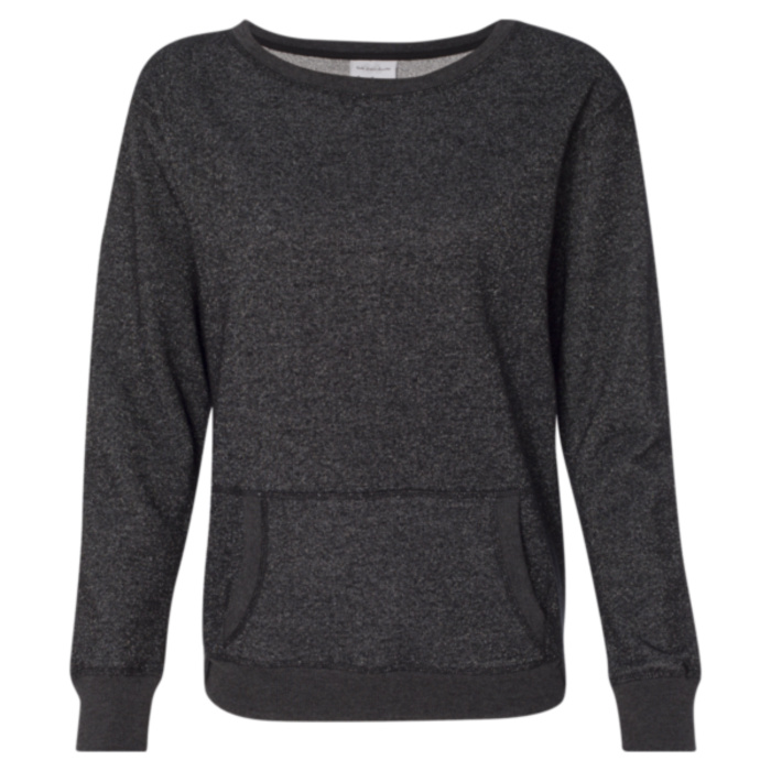 Women’s Glitter French Terry Wide Neck Sweatshirt Thumbnail