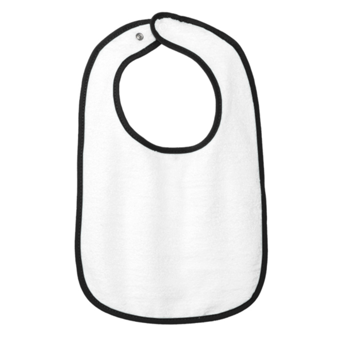 Infant Contrast Trim Terry Bib Thumbnail