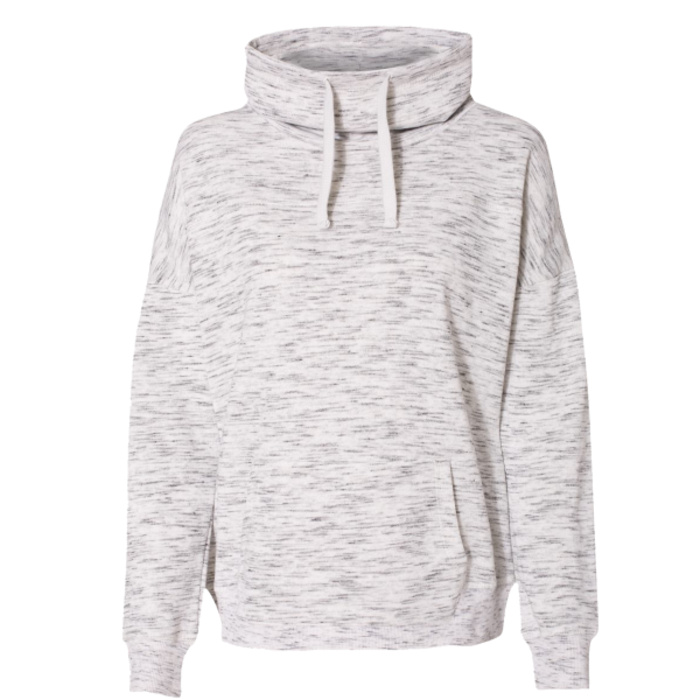 Women’s Mélange Fleece Cowl Neck Sweatshirt Thumbnail