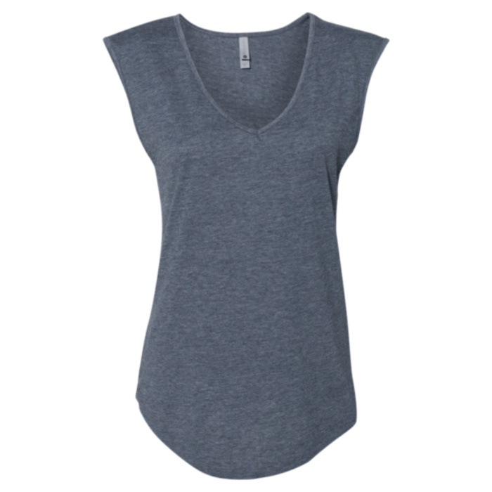 Women's Festival Sleeveless Deep V-Neck T-Shirt Thumbnail