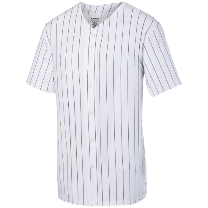 Youth Pinstripe Full Button Baseball Jersey Thumbnail