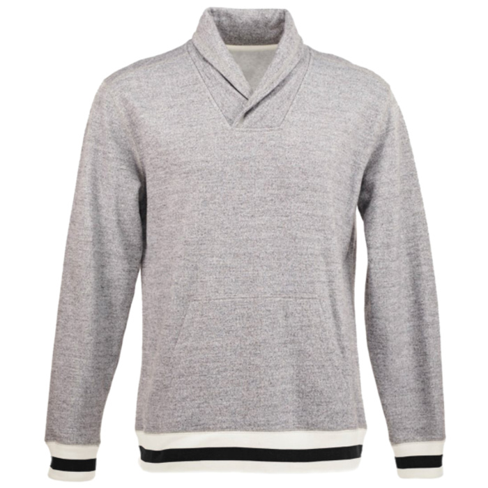 Men's Peppered Fleece Shawl Collar Sweatshirt Thumbnail