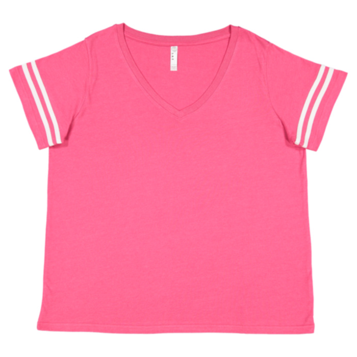 Women's Curvy Collection Vintage Football T-Shirt Thumbnail