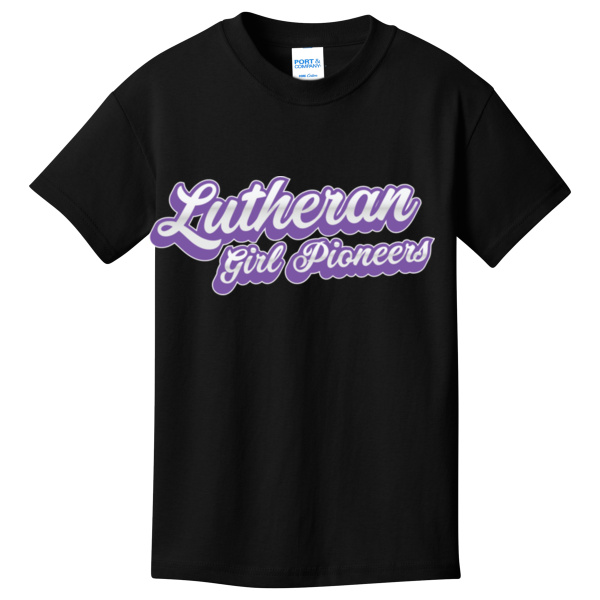Purple Script - Youth Core Cotton Tee Thumbnail