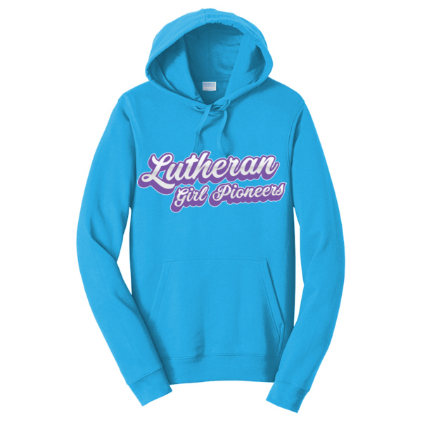 Purple Script - LGP Fan Favorite Fleece Pullover Hooded Sweatshirt Thumbnail