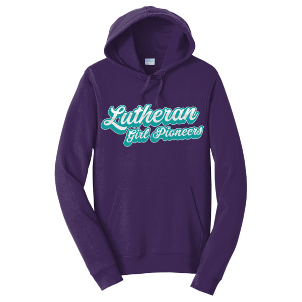Teal Script  - LGP Fan Favorite Fleece Pullover Hooded Sweatshirt Thumbnail