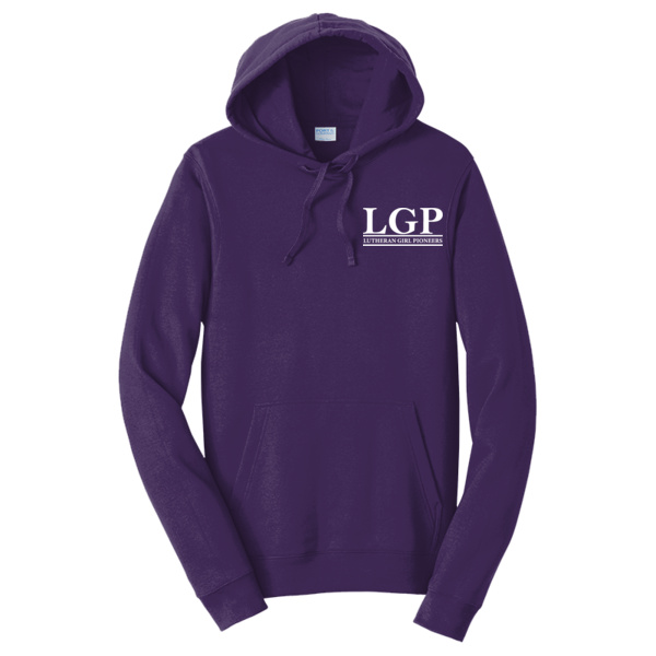 White - LGP Fan Favorite Fleece Pullover Hooded Sweatshirt Thumbnail