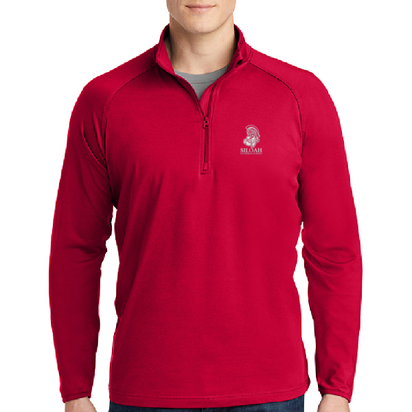 Trojan Logo - Zip Sport Wick ® Stretch 1/2 Pullover Thumbnail