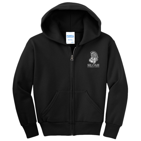 Trojan Logo - Youth Core Fleece Full Zip Hooded Sweatshirt Thumbnail