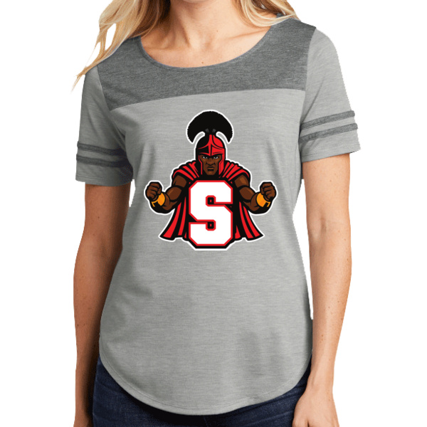 Trojan Body - Women's PosiCharge ® Tri Blend Wicking Fan Tee Thumbnail