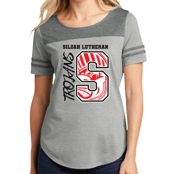 Trojan Roar Alt - Women's PosiCharge ® Tri Blend Wicking Fan Tee Thumbnail