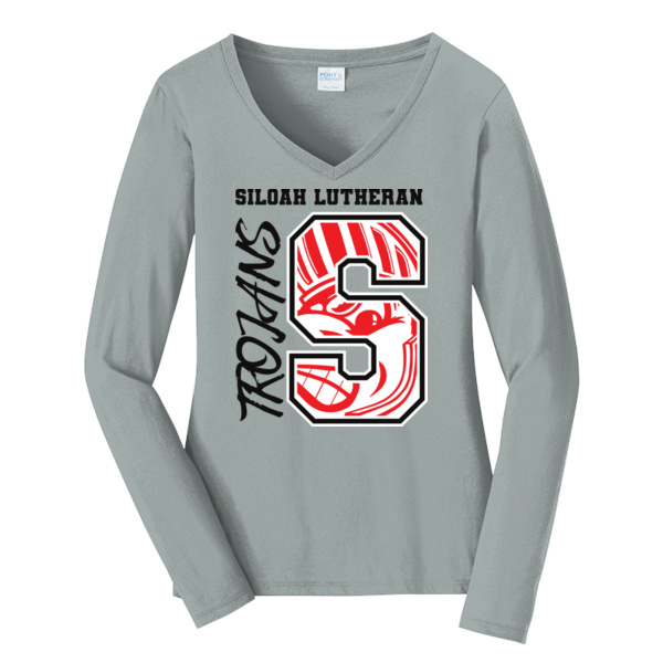 Trojan Roar Alt - Women's Long Sleeve Fan Favorite V Neck Tee Thumbnail