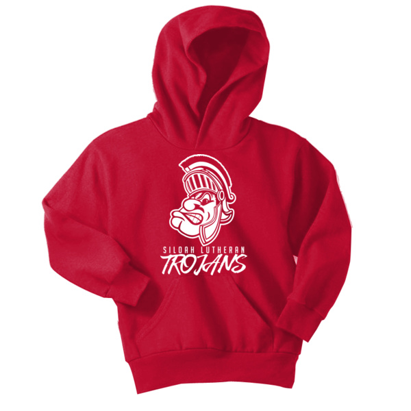 Trojan Roar - Youth Core Fleece Pullover Hooded Sweatshirt Thumbnail