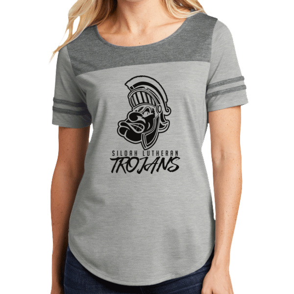 Trojan Roar - Women's PosiCharge ® Tri Blend Wicking Fan Tee Thumbnail