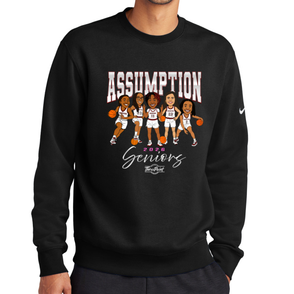 Assumption Seniors - Club Fleece Sleeve Swoosh Crew Thumbnail