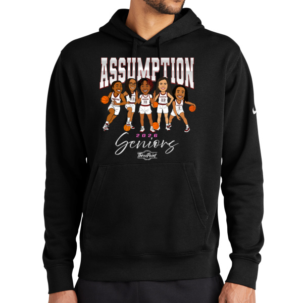 Assumption Seniors - Club Fleece Sleeve Swoosh Pullover Hoodie Thumbnail