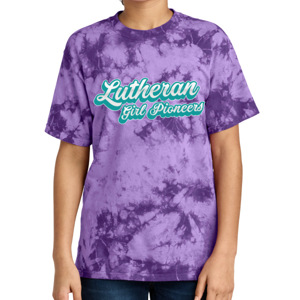 Teal Script- LGP - Youth Crystal Tie Dye Tee Thumbnail