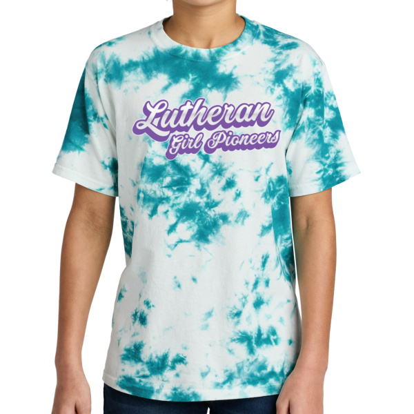 Purple Script- LGP - Youth Crystal Tie Dye Tee Thumbnail
