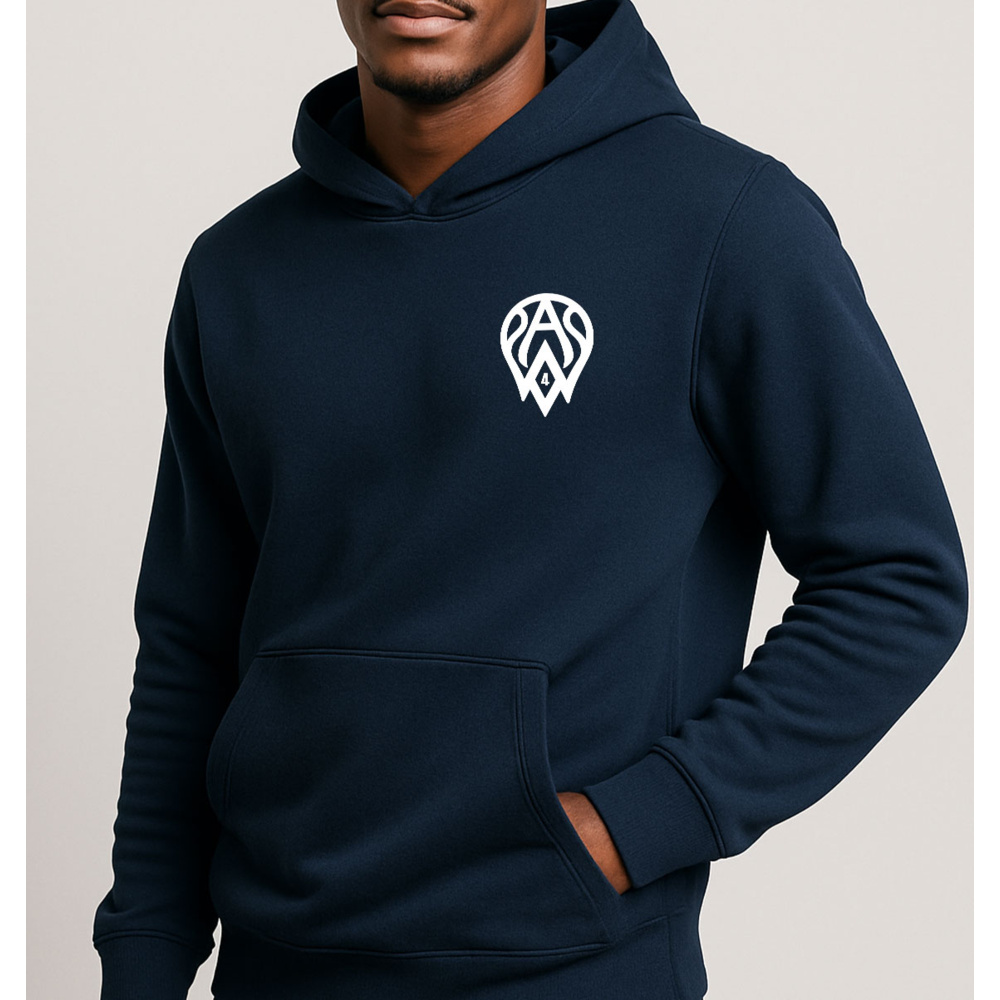 AW4 White Logo - V.I.T. Heavyweight Fleece Hoodie Thumbnail