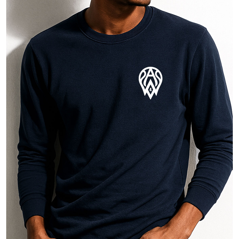 AW4 White Logo - Heavyweight Long Sleeve Tee Thumbnail