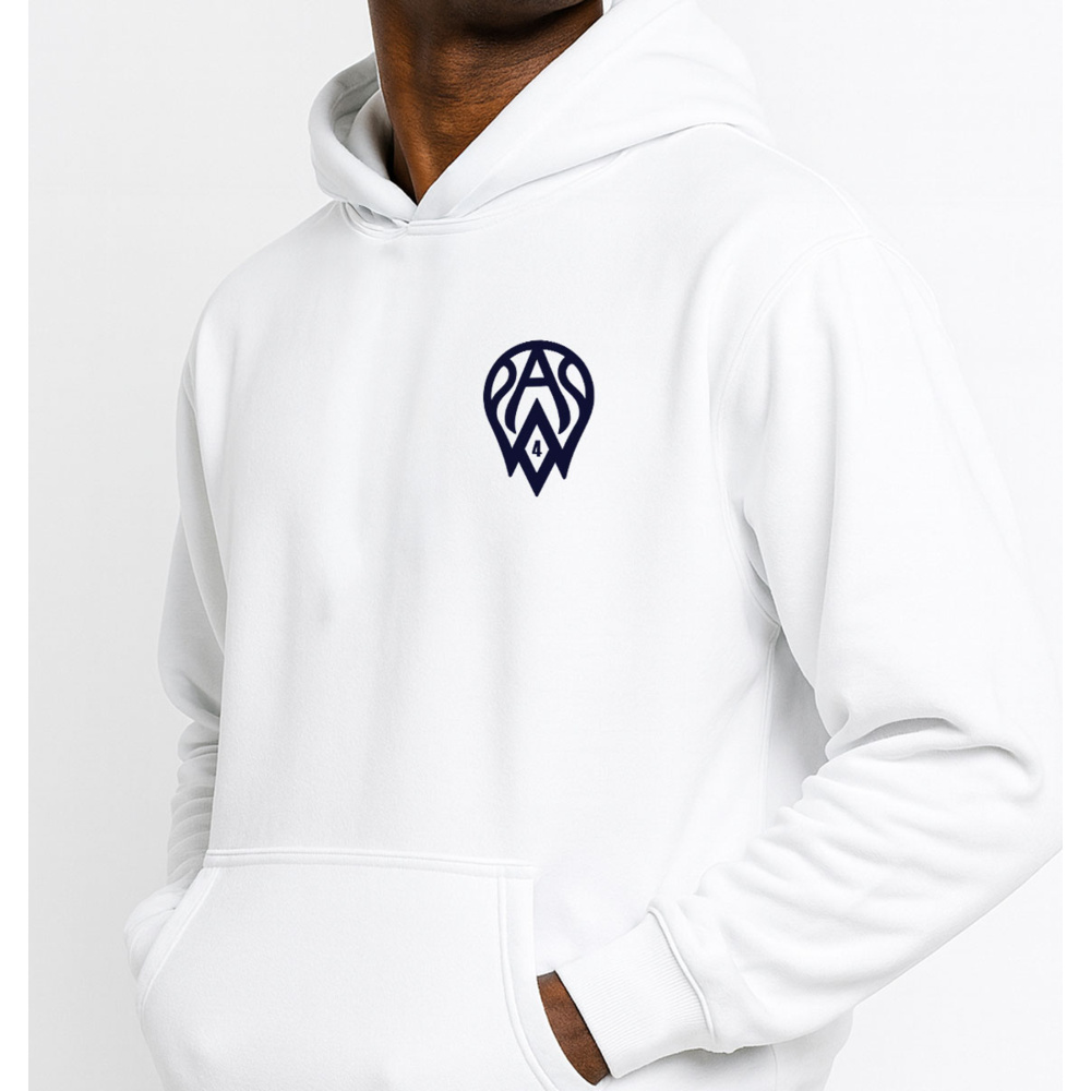 AW4 Navy Logo - V.I.T. Heavyweight Fleece Hoodie Thumbnail