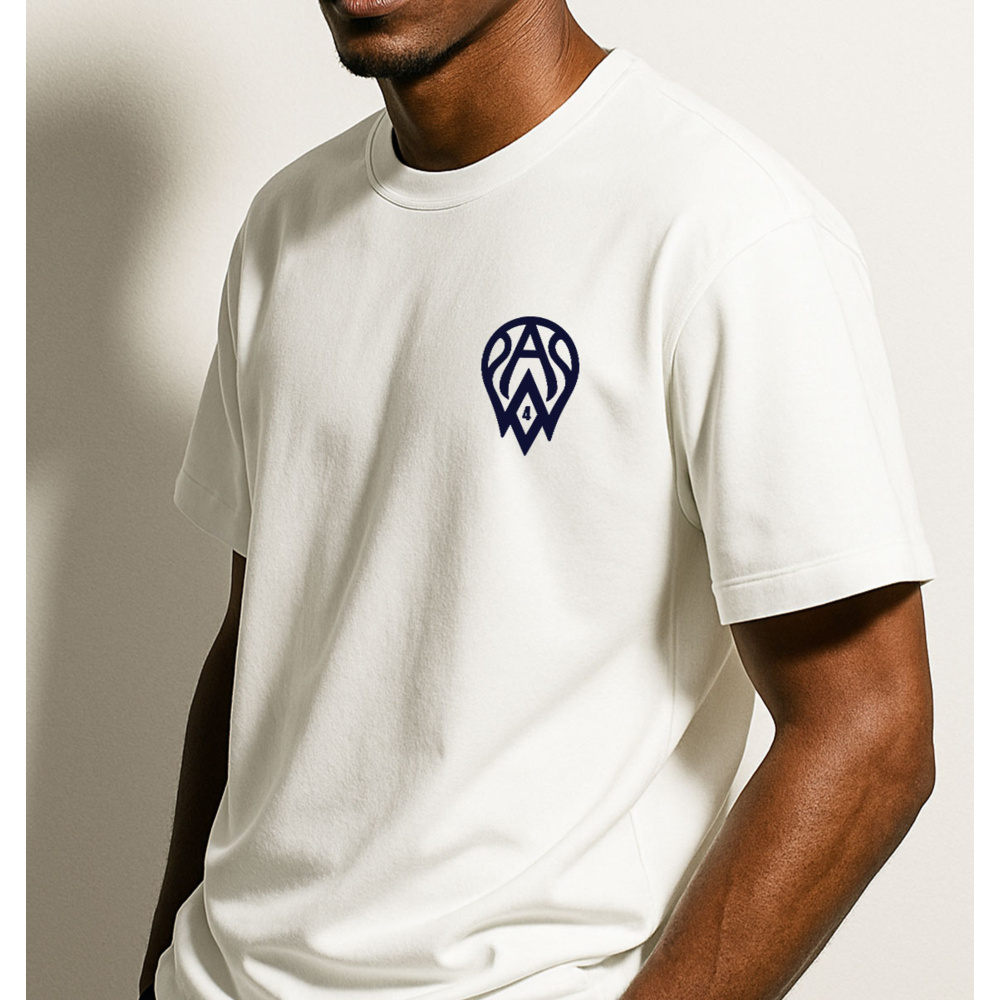 AW4 Navy Logo - Heavyweight Very Important Tee ® Thumbnail