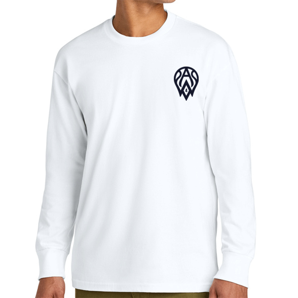AW4 Navy Logo - Heavyweight Long Sleeve Tee Thumbnail