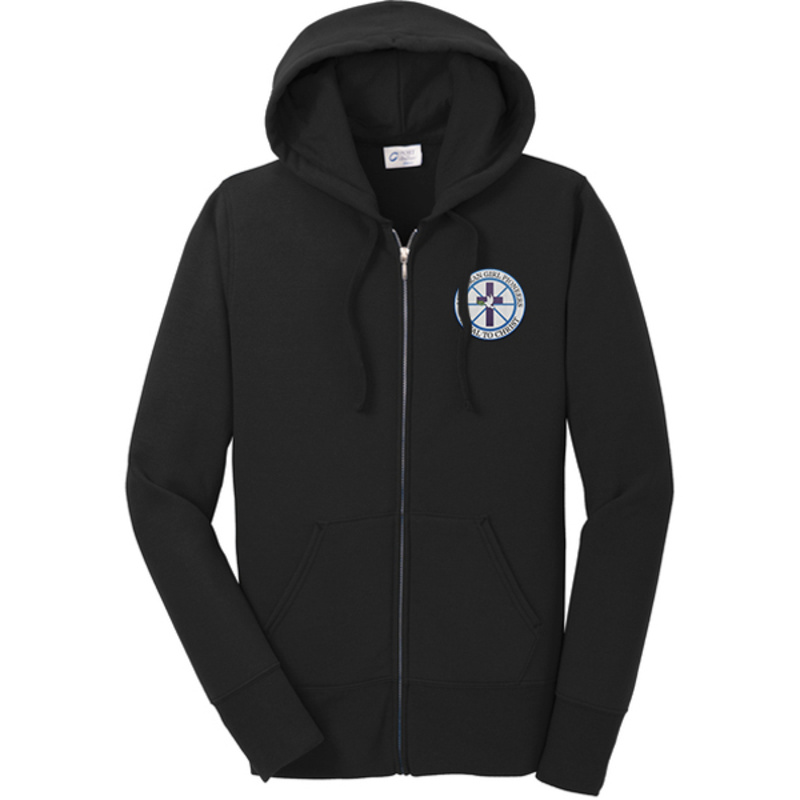 Traditional Logo Embrodiered  - Women's Core Fleece Full Zip Hooded Sweatshirt Thumbnail
