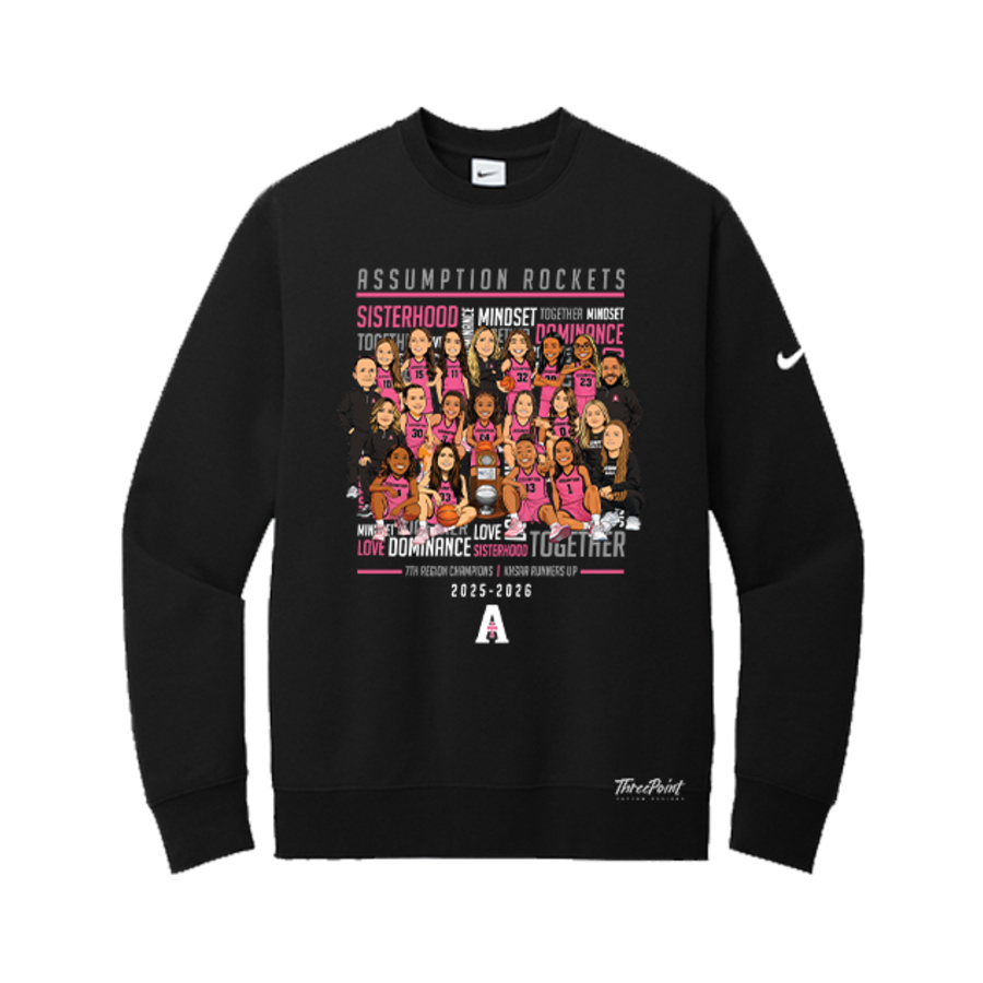 Team Caricature  - Club Fleece Sleeve Swoosh Crew Thumbnail