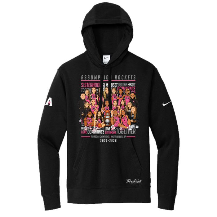 Team Caricature  - Club Fleece Sleeve Swoosh Pullover Hoodie Thumbnail