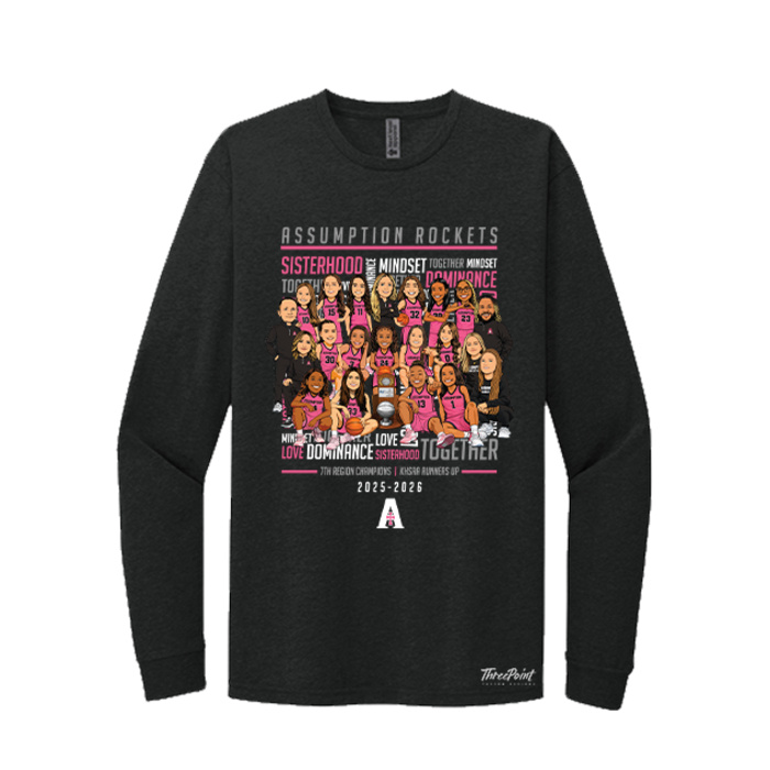 Team Caricature  - Adult CVC Long Sleeve Tee Thumbnail